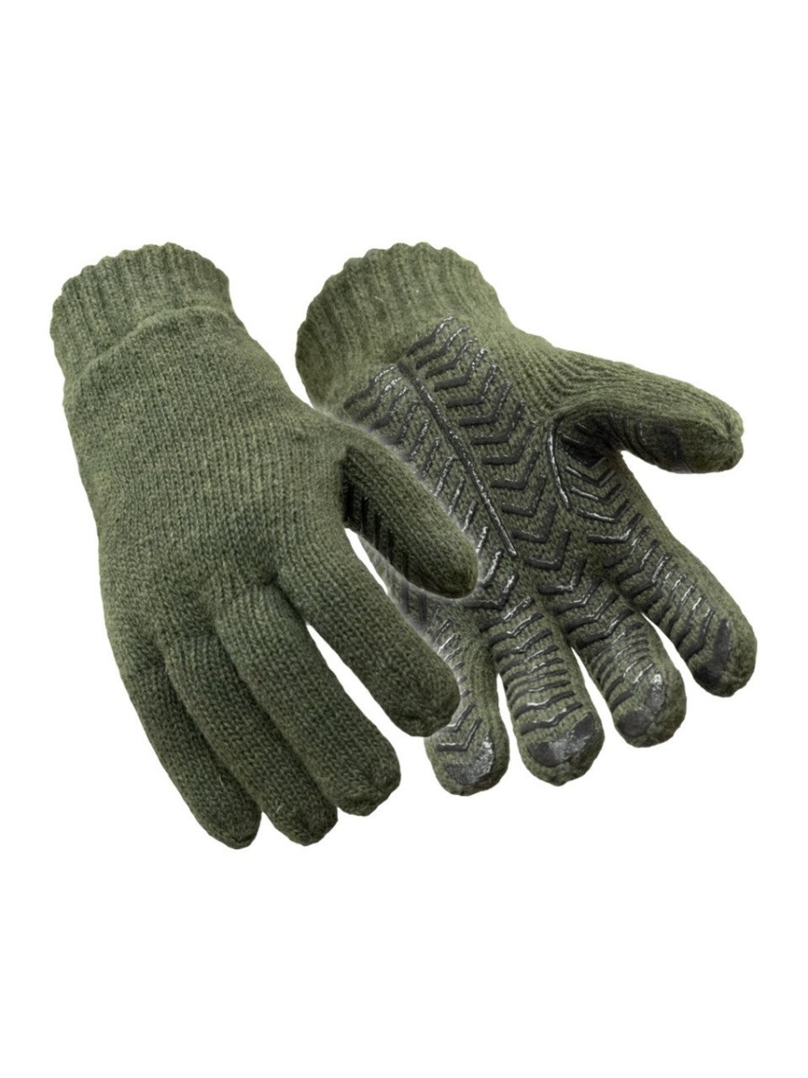RefrigiWear Insulated Wool Grip Glove Green Guanti Di Lana